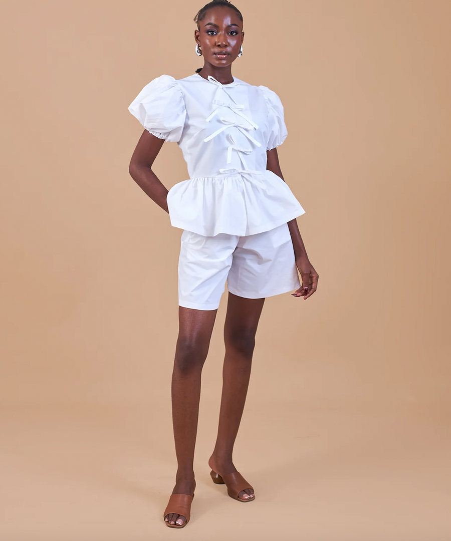 M.O.T Peplum Top and Shorts Ifeyinwa Set