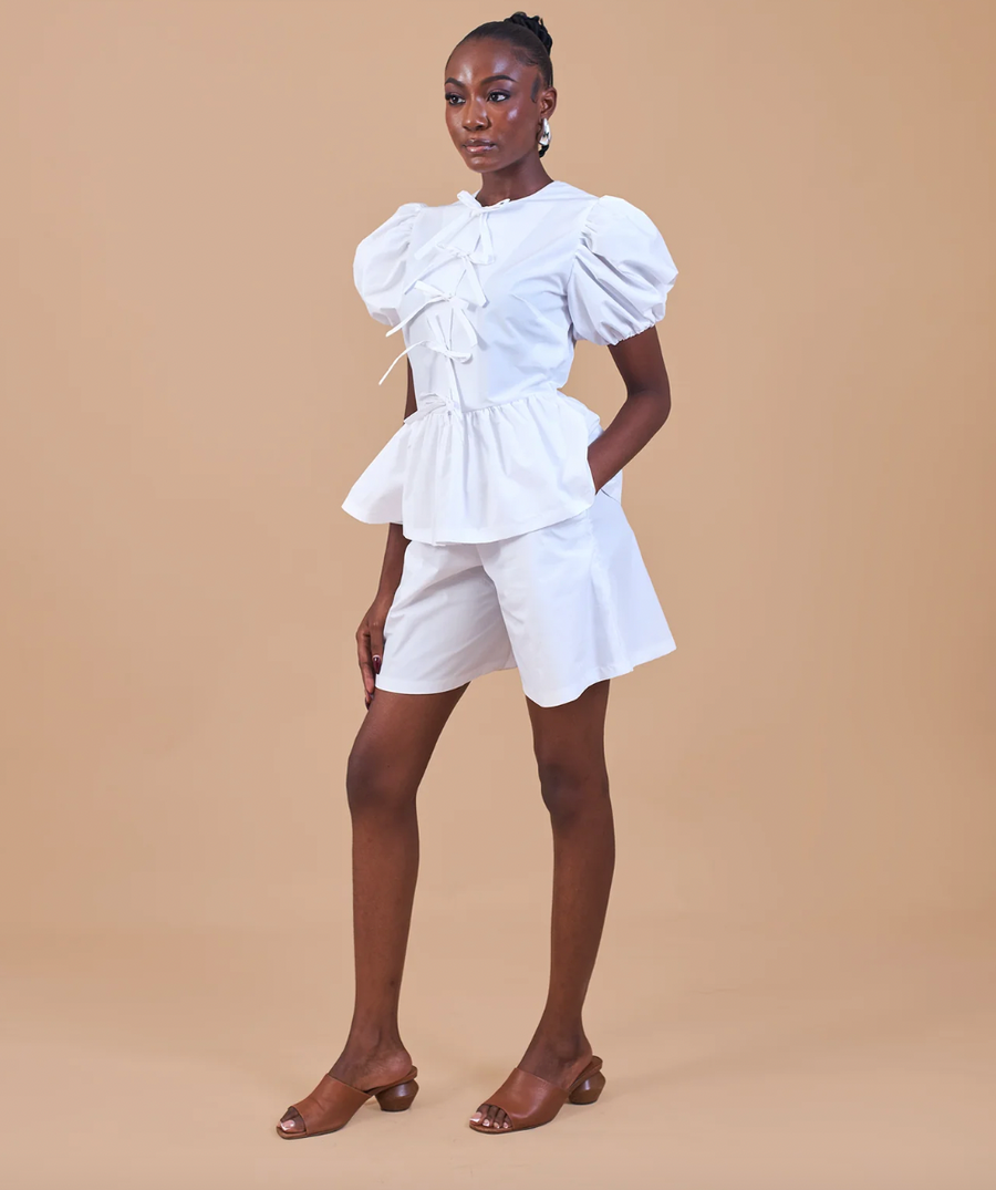 M.O.T Peplum Top and Shorts Ifeyinwa Set
