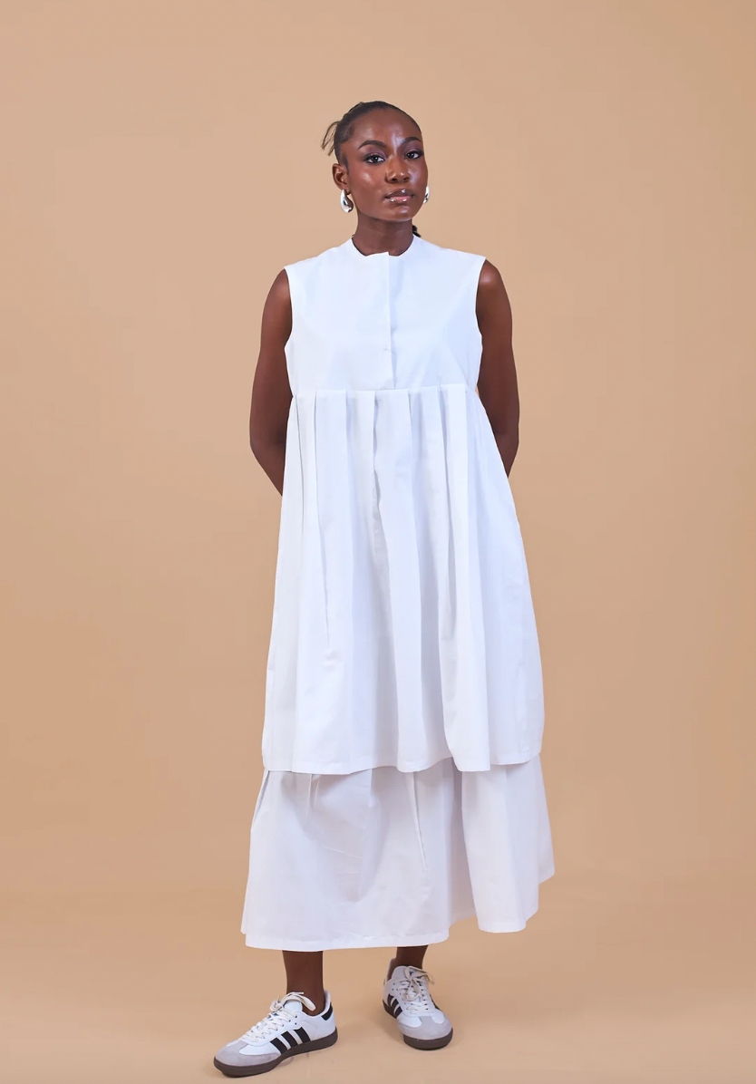 M.O.T Sleeveless Pleated Didun Top