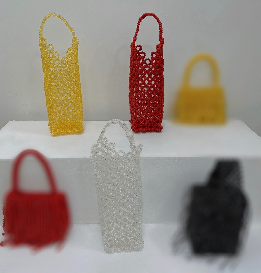 Mairachamp Beaded  CROWN Bucket Bag