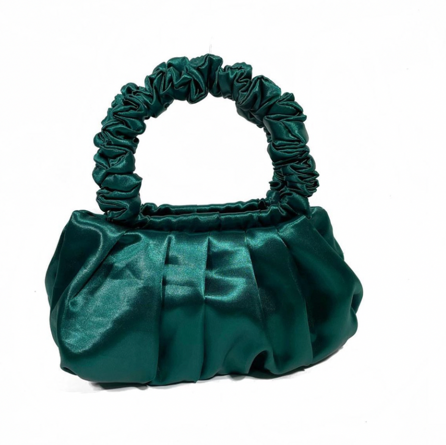 Mairachamp Ruched Satin FAY Handle Bag