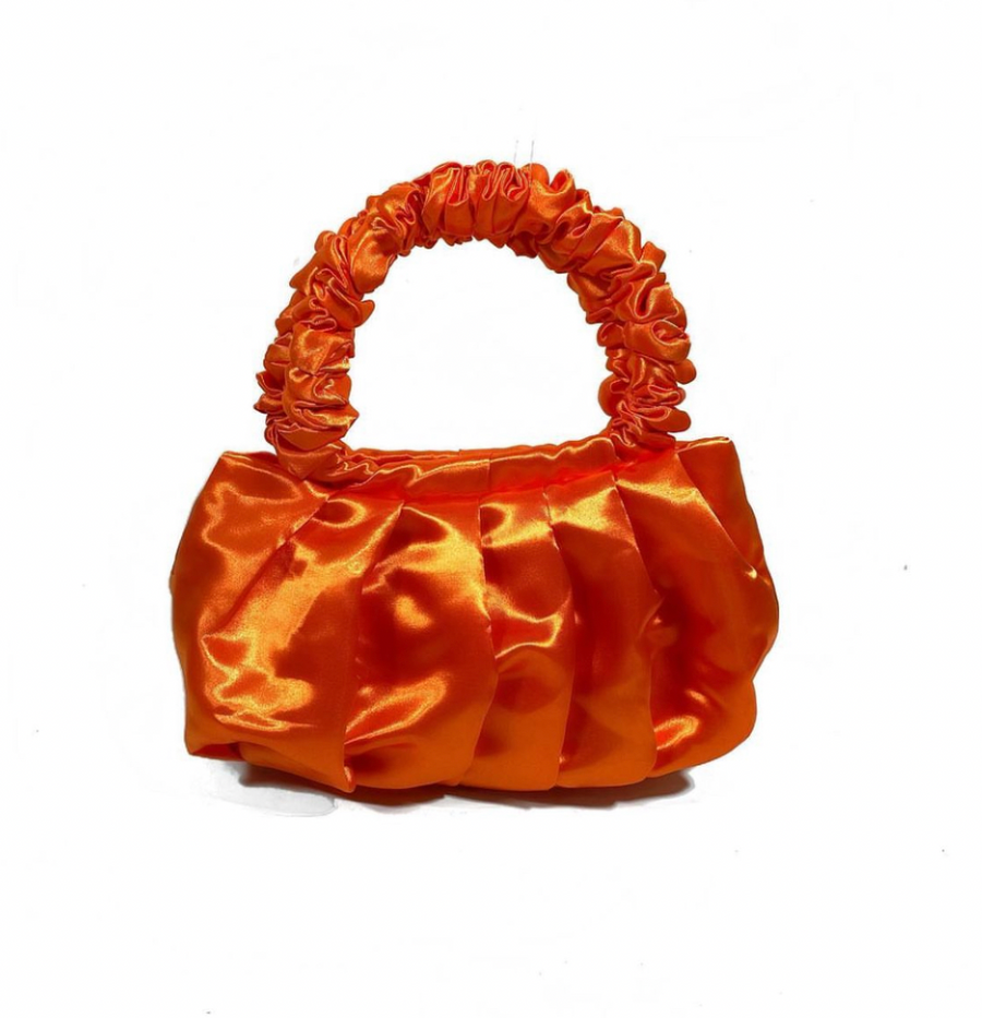 Mairachamp Ruched Satin FAY Handle Bag