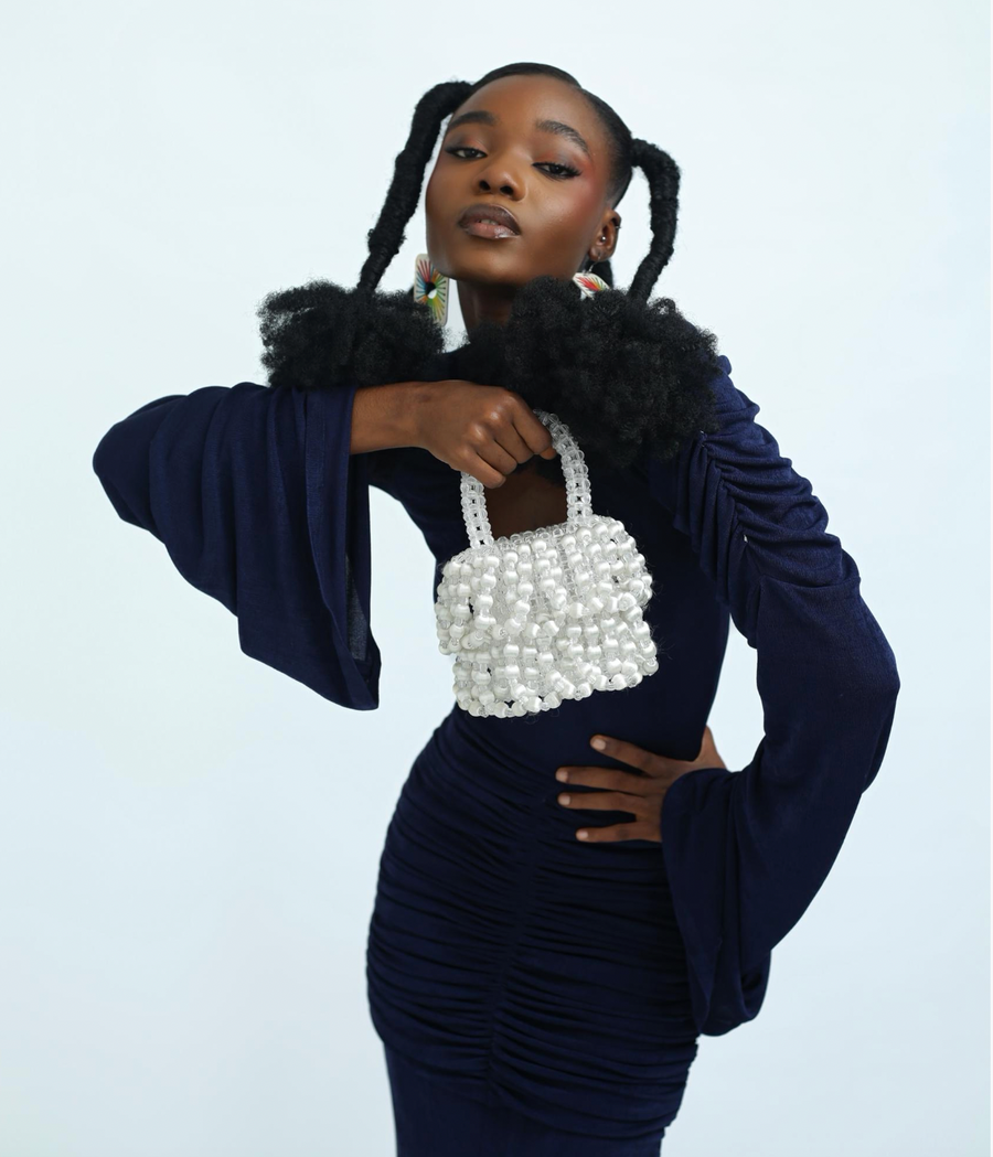 Mairachamp Mini Woven Orb MAIA Beaded Bag