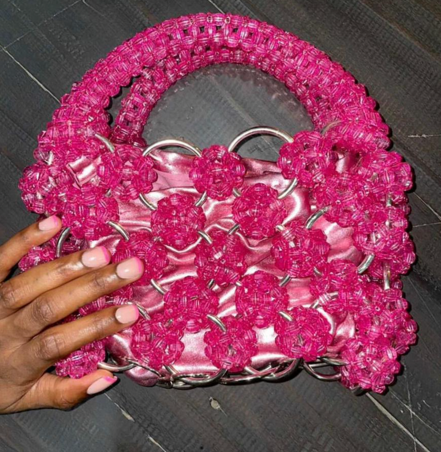 Mairachamp Beaded Bloom Fuchsia RING 2 Bag