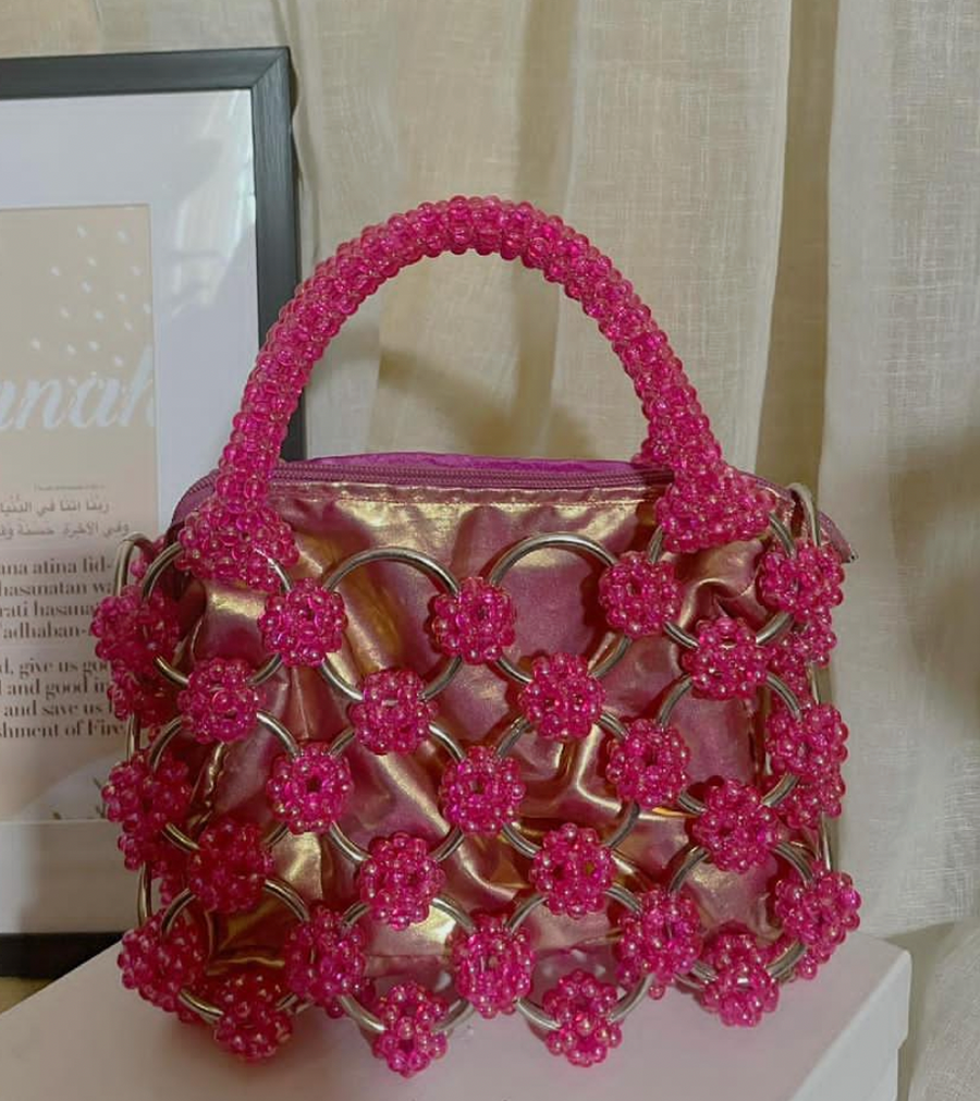 Mairachamp Beaded Bloom Fuchsia RING 2 Bag