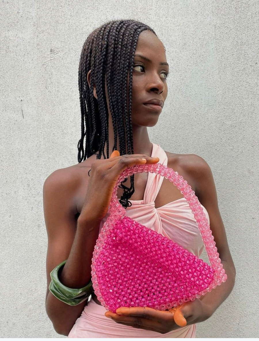 Mairachamp Asymmetric Heart Beaded SARANG Bag