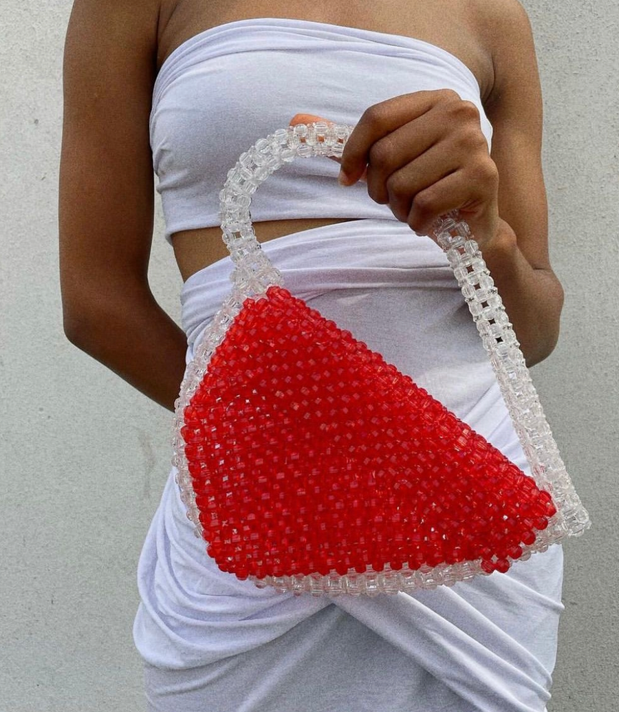 Mairachamp Asymmetric Heart Beaded SARANG Bag