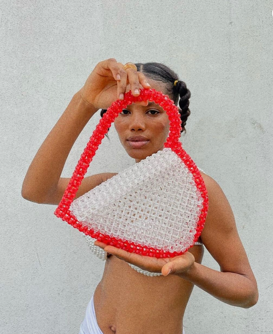 Mairachamp Asymmetric Heart Beaded SARANG Bag