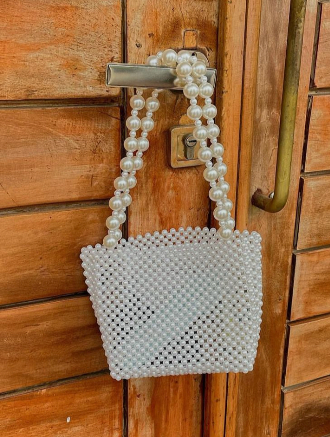 Mairachamp Pearl Beaded Shoulder Bag