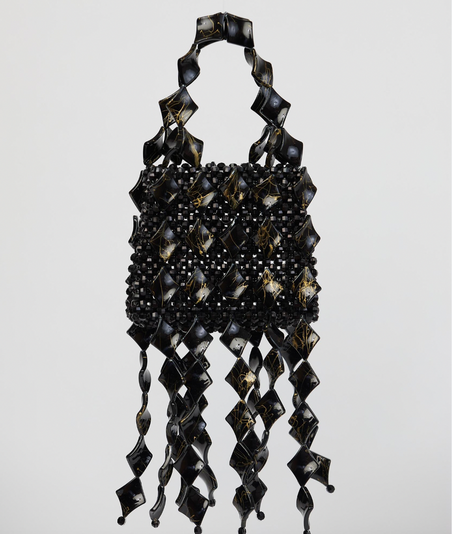 Mairachamp Diamond Weave Fringe ST KITE Mini Bag