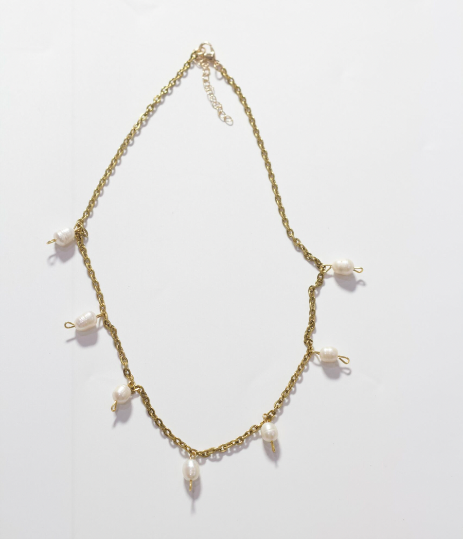 Mairachamp MERI Gold Chain Pearl Drop Necklace