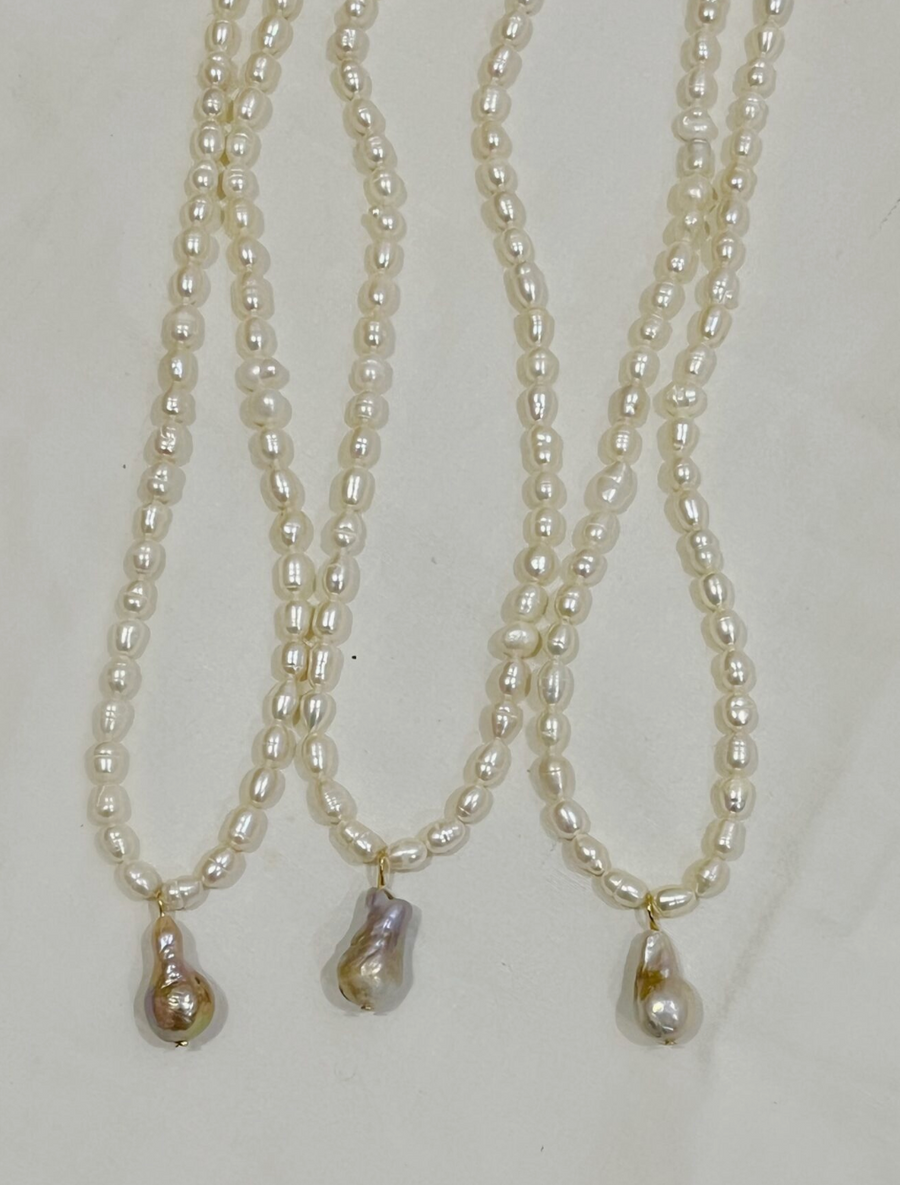 Mairachamp MISSO Teardrop Pearl Pendant Necklace
