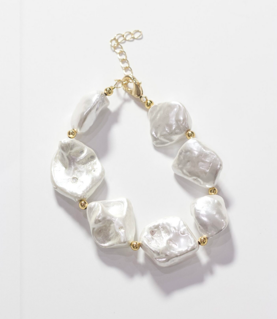 Mairachamp ORA Sculpted Pearl Square Bracelet