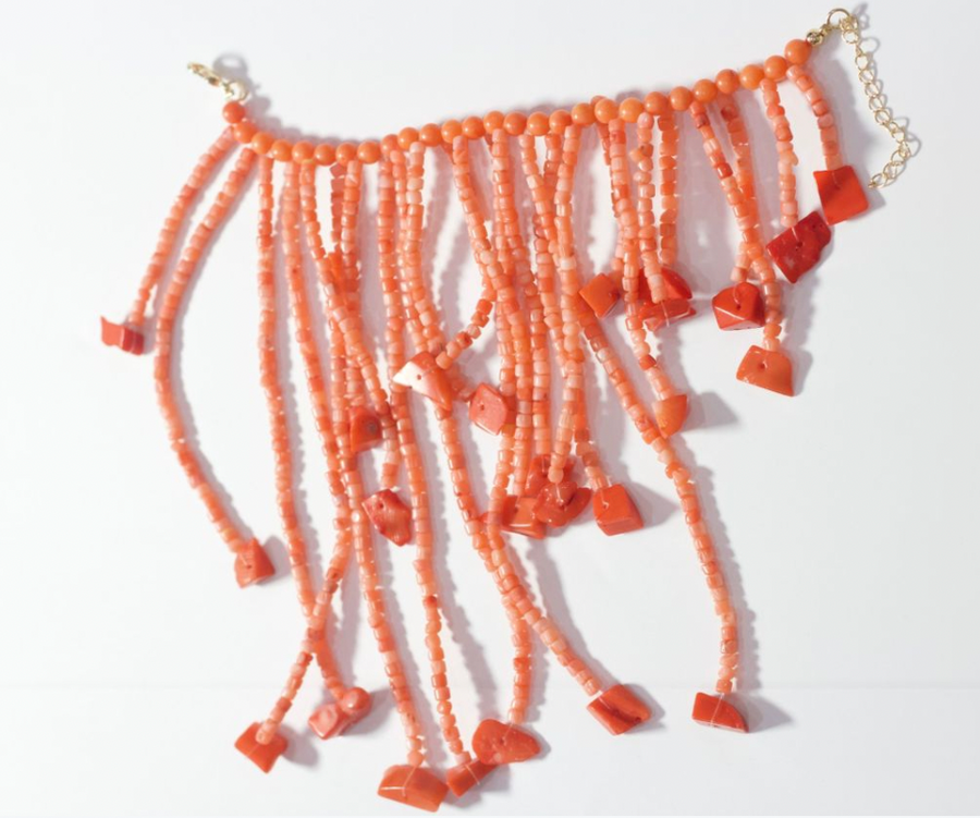 Mairachamp REKIYA Coral Fringe Necklace