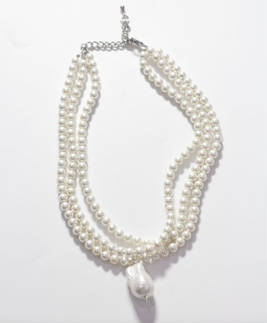 Mairachamp RYE Triple Strand Pearl Necklace