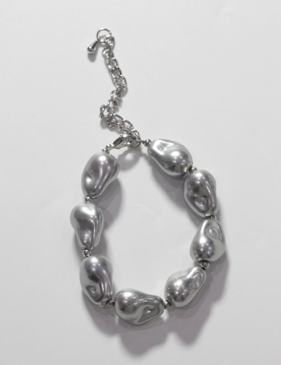 Mairachamp SHAE Silver Sculpted Bead Bracelet