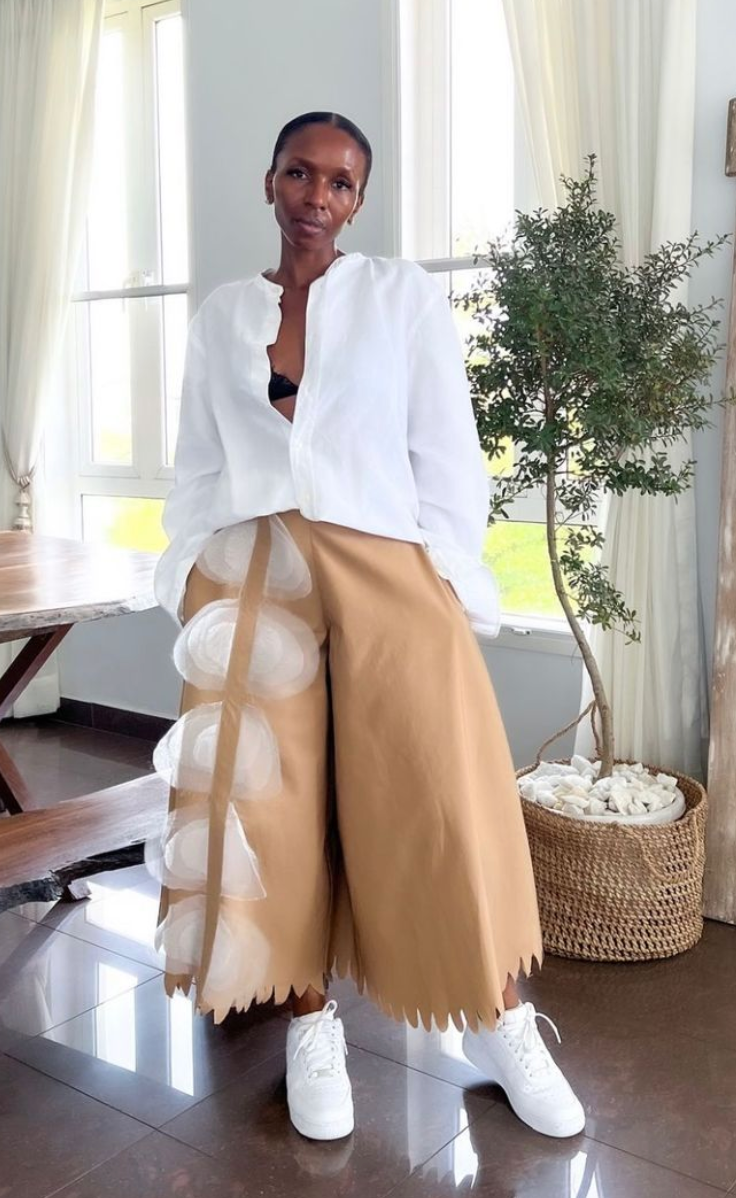 Bree The Label Inyene Sculpted Edge Wide-Leg Pants