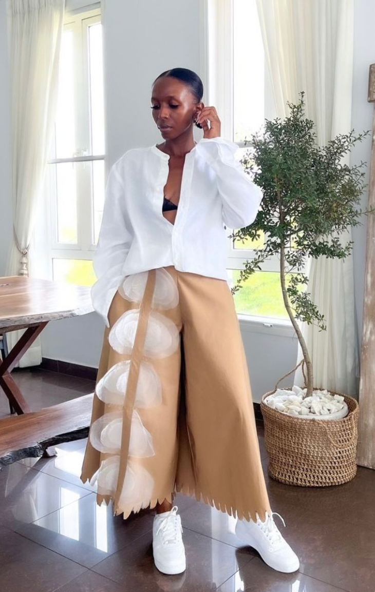 Bree The Label Inyene Sculpted Edge Wide-Leg Pants