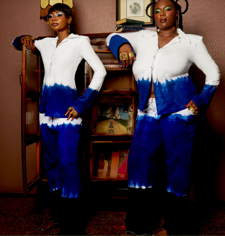 Sisè Indigo Dip dyed Cotton trousers