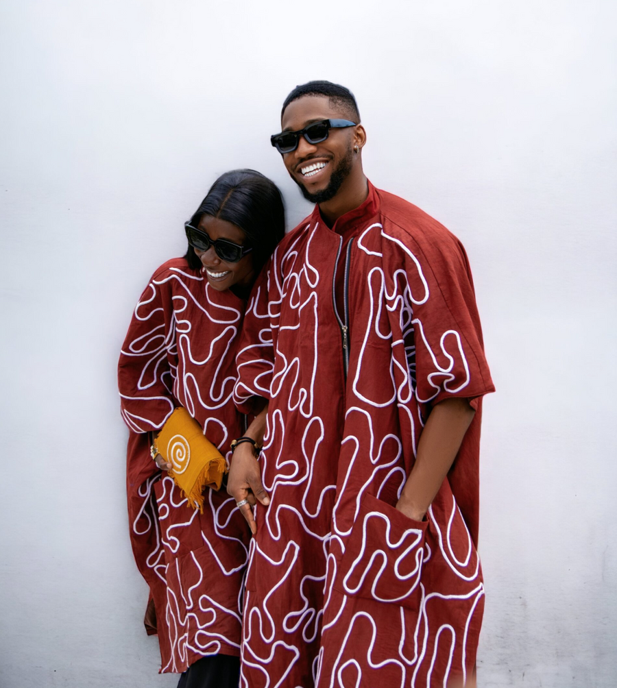 Cute-Saint Okun Cotton Patterned Poncho 2.0