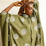 Cute-Saint Agbada Genderless Linen Long Dress