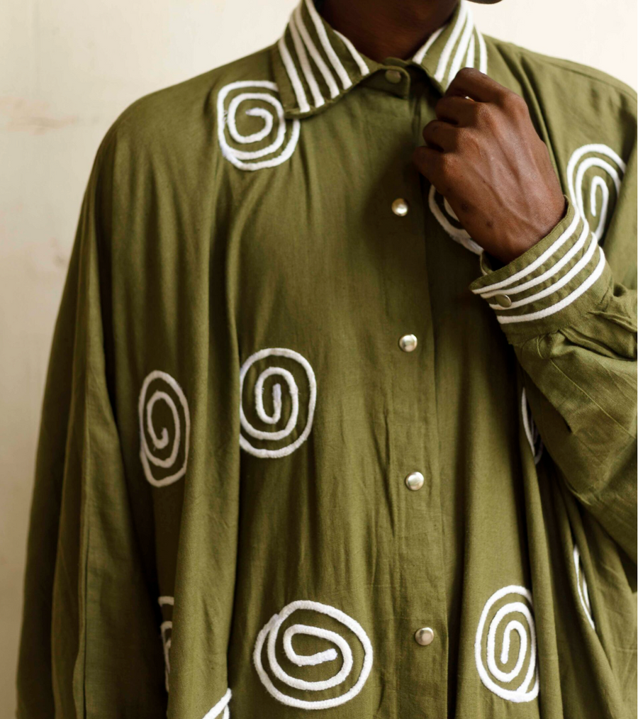 Cute-Saint Agbada Genderless Linen Long Dress