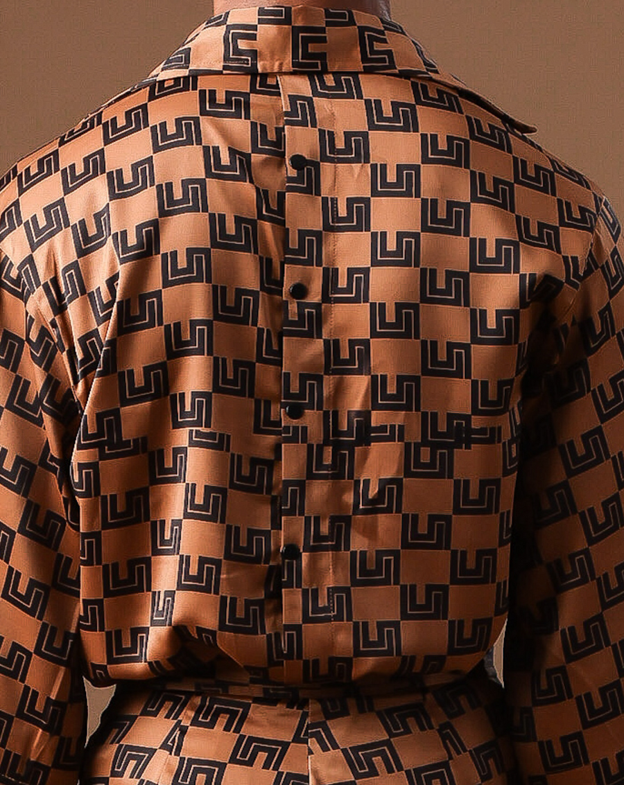 Cute-Saint Gbedu Silk Open Back Short 2 Piece Set