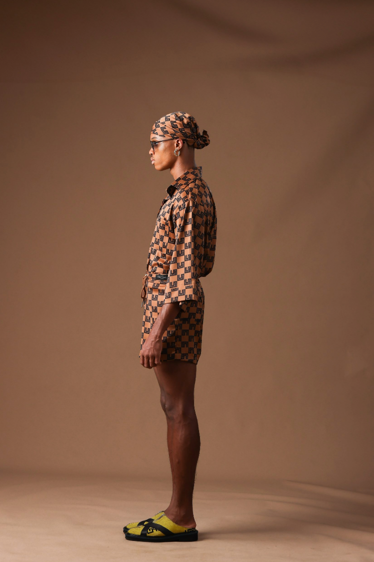 Cute-Saint Gbedu Silk Open Back Short 2 Piece Set