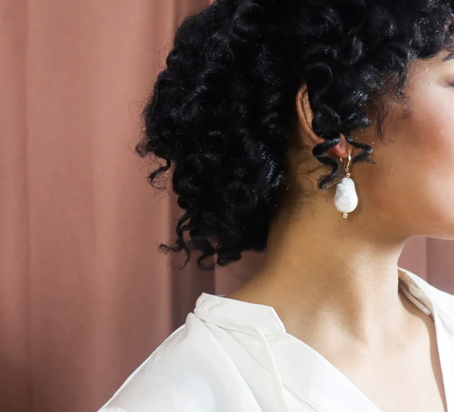 Mairachamp SHAMIRA DROP Organic Pearl Earrings