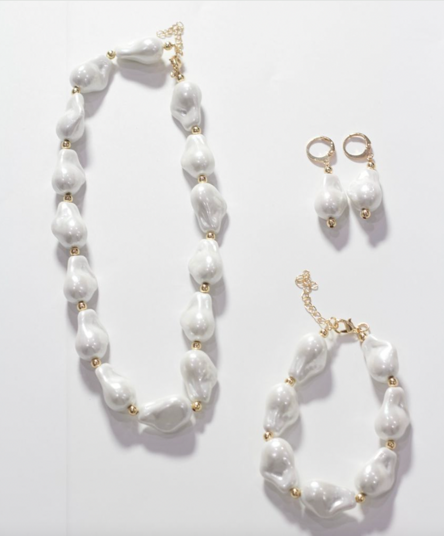 Mairachamp VERA Minimal Pearl 3 Piece Jewellery Set