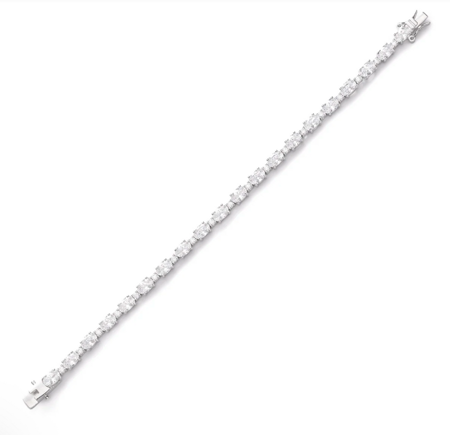 DOLA Ayọ̀fẹ́ Tennis Bracelet in Sterling Silver with Moissanite