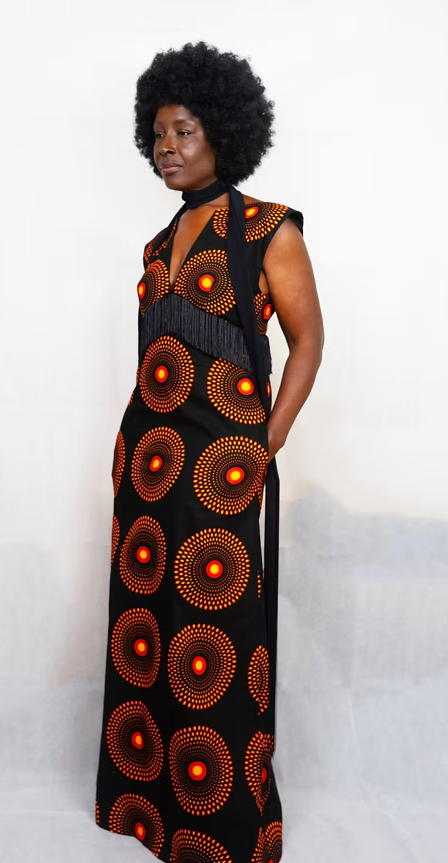 ER-ZU-MAH Mercy Cap Sleeve Fringed Maxi