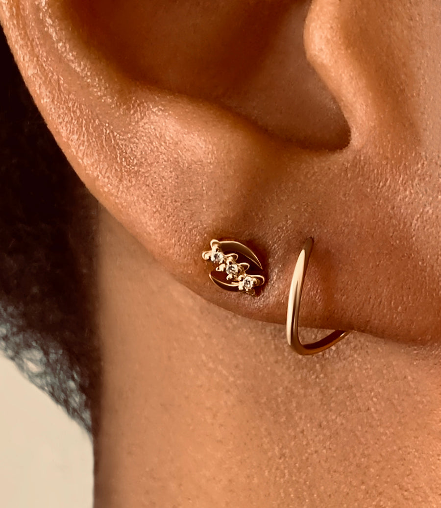 SAHMANI 18k Gold Micro Spine Diamond Studs Earring