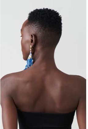 JIAMINI Yatta Fringe Earrings with network of fibrous ligaments