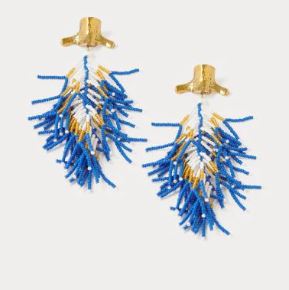 JIAMINI Yatta Fringe Earrings with network of fibrous ligaments