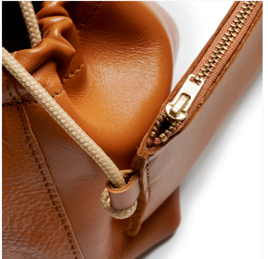 Project Dyad || Tan Rope Strap Magnet Button Closes Wave Bag