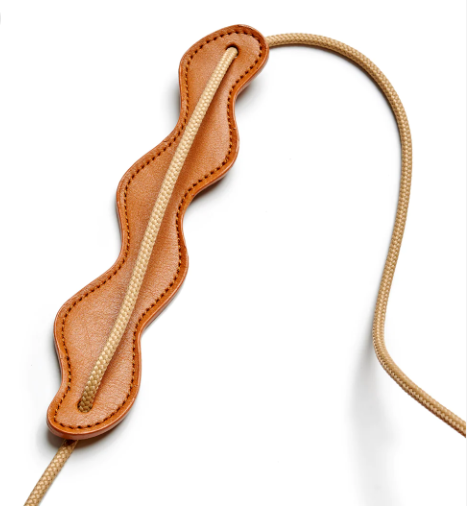 Project Dyad || Tan Rope Strap Magnet Button Closes Wave Bag