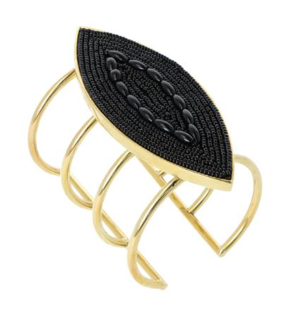 JIAMINI Msambweni Cuff Bracelets with solid brass cut-outs