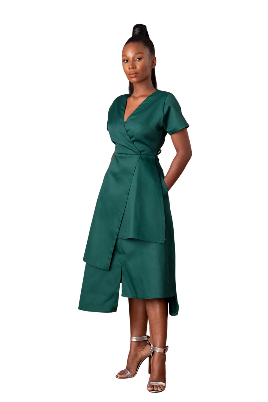 asymmetrical faux wrap dress Donna Morgan Women's Dresses Long Sleeve Faux Wrap Asymmetric Hem Dress Black at Amazon Women's Clothing store