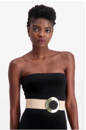 JIAMINI Kilifi Belt with removable chunky solid brass