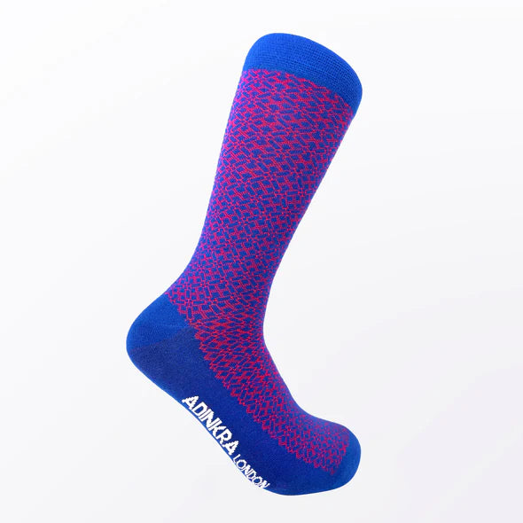NSAA Combed Cotton Socks - Red/Blue