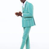 Baba III Double Breasted Suit Jacket - Green