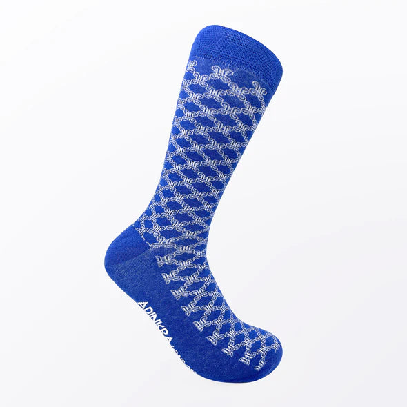 Mpatapo Cotton Socks - White/Blue