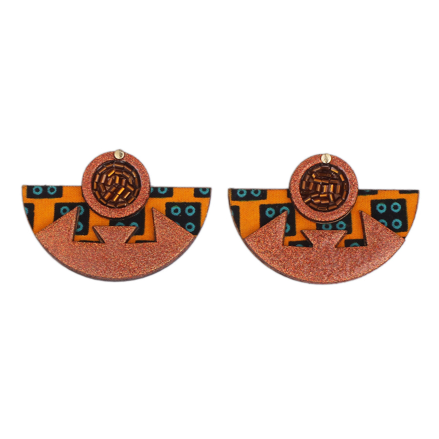 Aztec Wooden Earrings