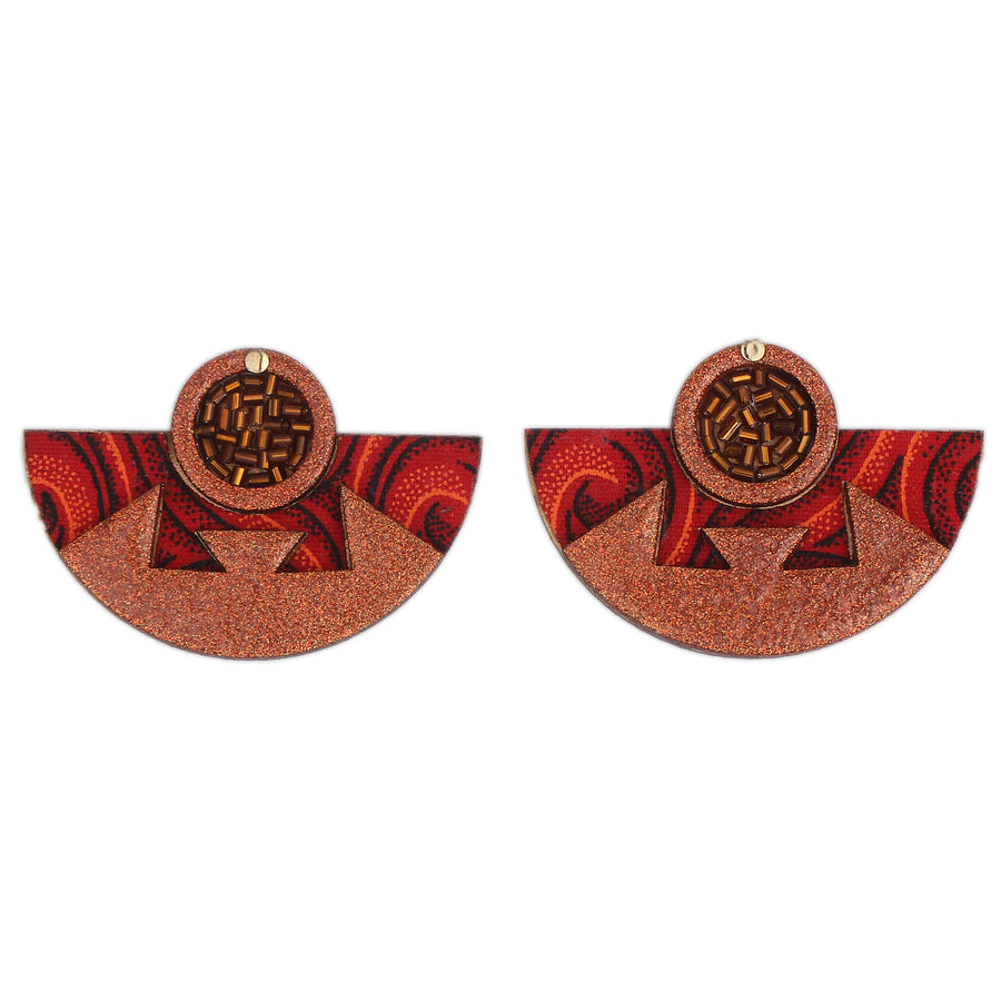 Aztec Wooden Earrings