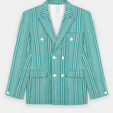Baba III Double Breasted Suit Jacket - Green