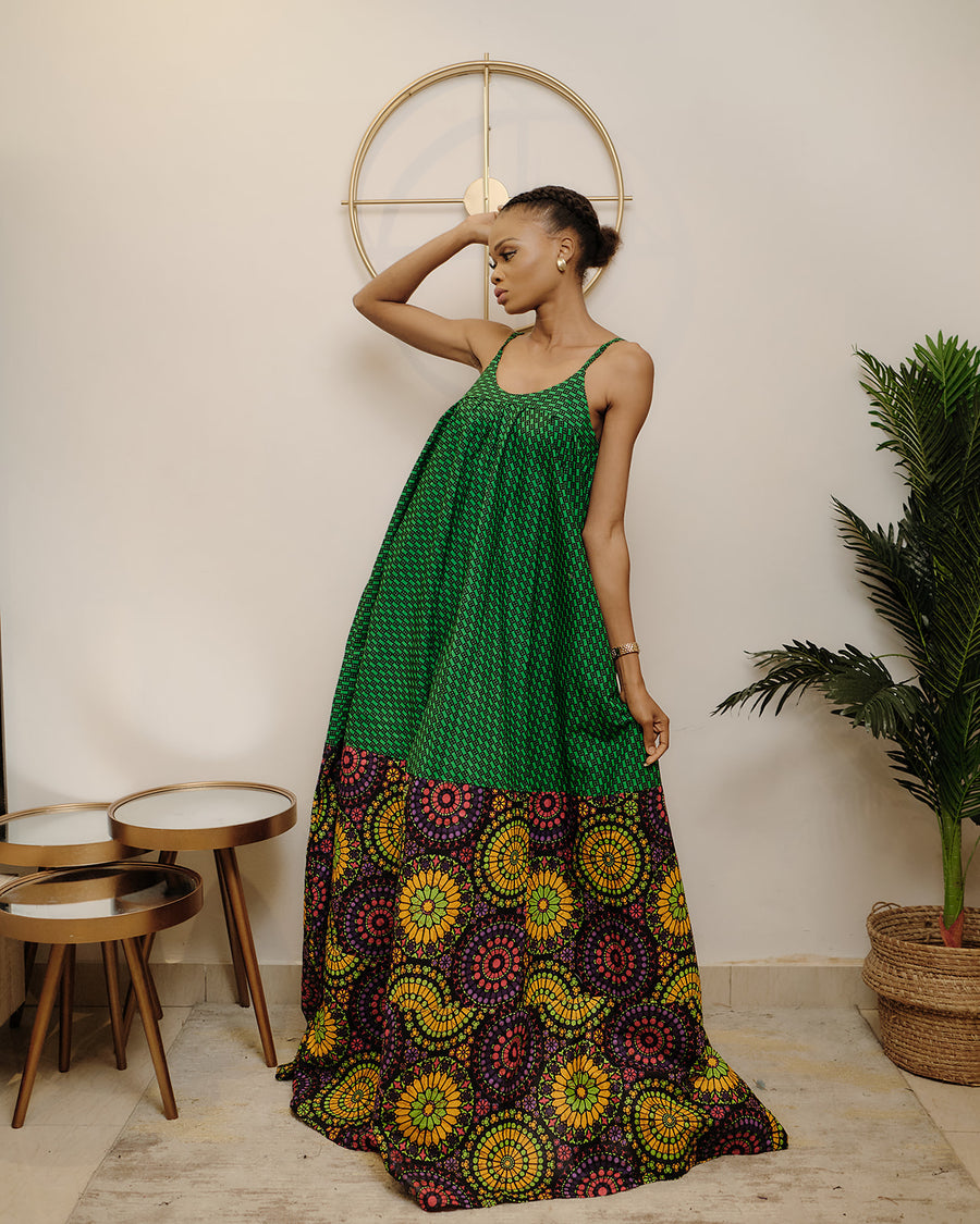 Kachi Multicolour Sleeveless Maxi Dress