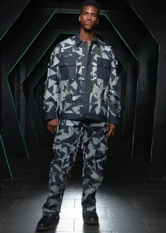 Wabi Sabi Osabarima Double Breasted Jacket - Camouflage