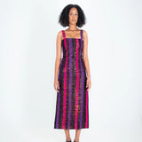 Aya Spaghetti Strap Dress - Black/Red
