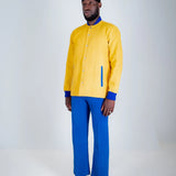 Fela II Tailor Fitted Straight Cut Pant - Blue